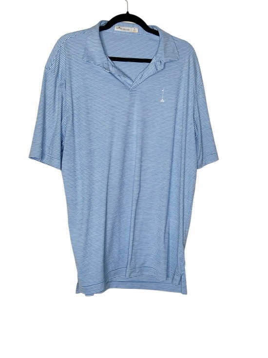 Peter Millar Other - Peter Millar Light Blue & White Striped Polo XL